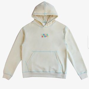 Local Hoops Light Yellow Contrast Stitching Hoodie size medium